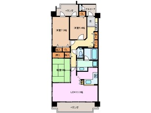 近鉄四日市駅 徒歩8分 6階の物件間取画像